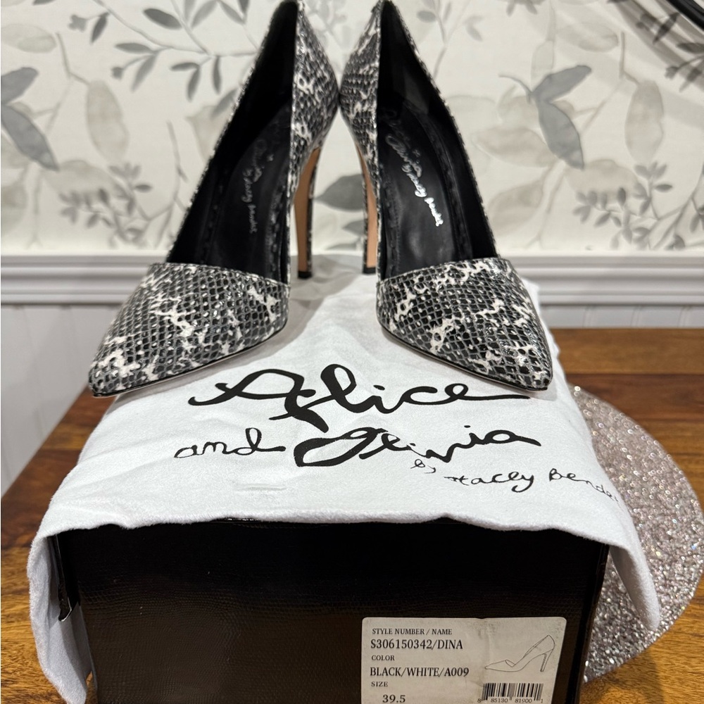 Alice + Olivia by Stacey Bendet Black and White Heels